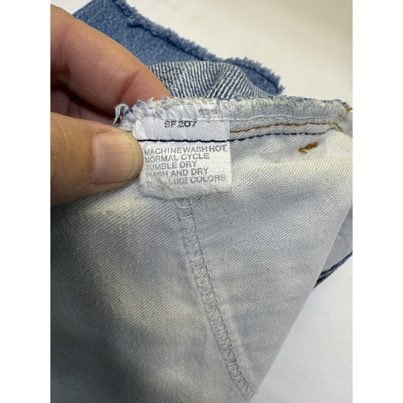 Vintage 1984 Orange Tab Levi's 575 Jorts Raw Hem Size 32 - Picture 6 of 12
